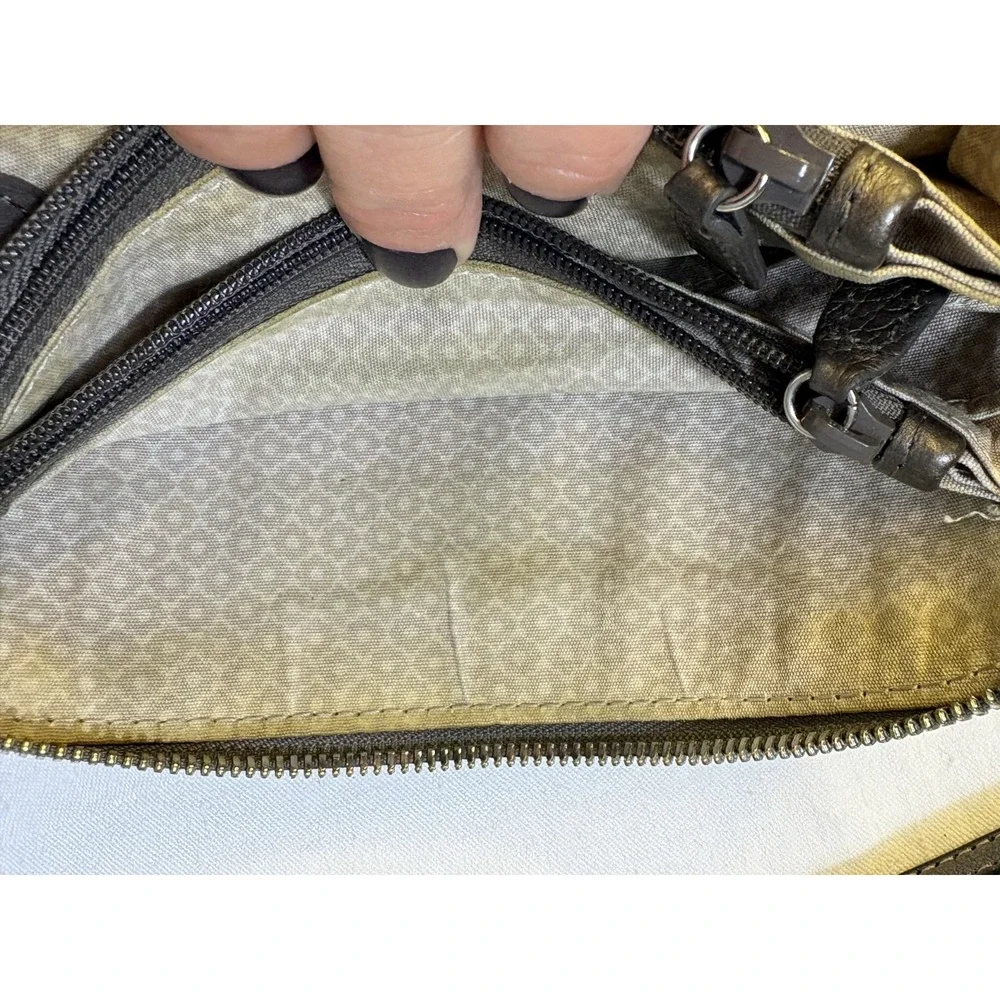 BRIGHTON‎ Pretty Tough Jojo Domed Pewter Studded Organizer Crossbody Bag